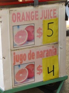 orange juice o jugo de naranja